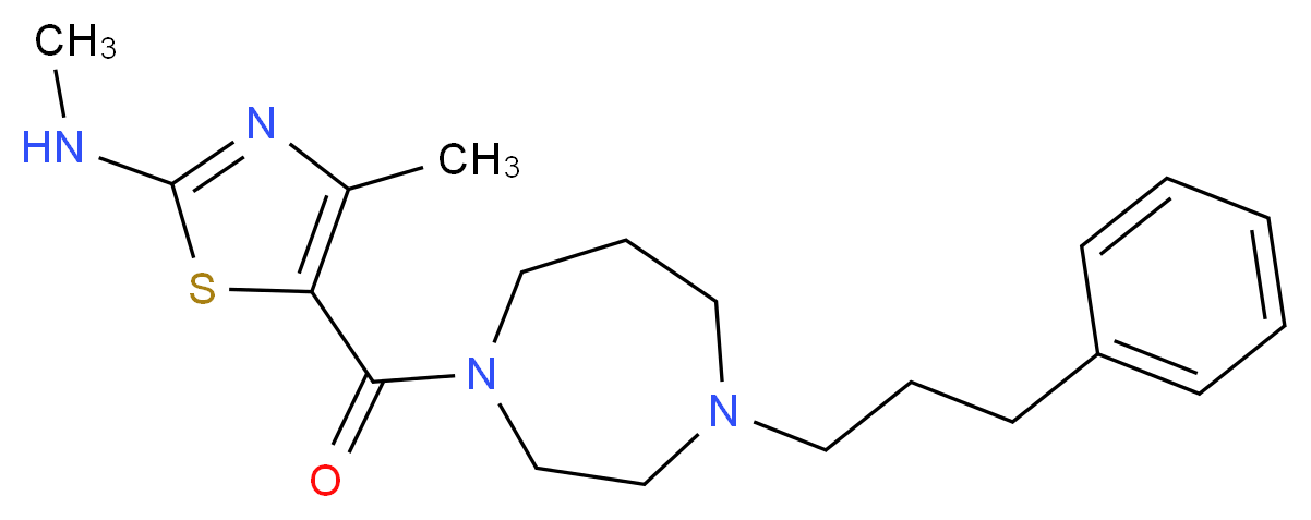N,4-dimethyl-5-{[4-(3-phenylpropyl)-1,4-diazepan-1-yl]carbonyl}-1,3-thiazol-2-amine_Molecular_structure_CAS_)