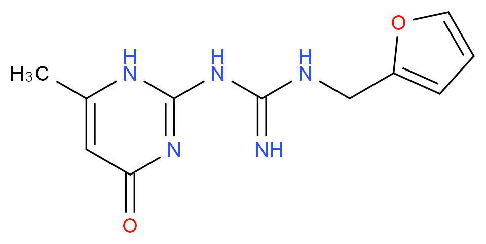 N-(2-Furylmethyl)-N'-(6-methyl-4-oxo-1,4-dihydropyrimidin-2-yl)guanidine_Molecular_structure_CAS_)