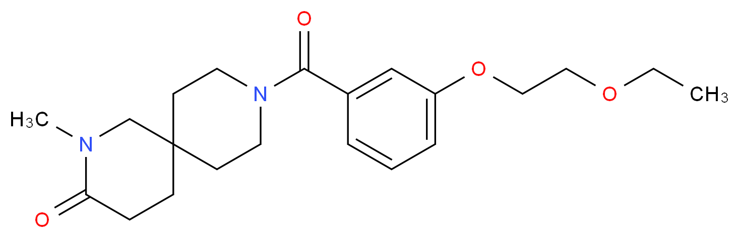 9-[3-(2-ethoxyethoxy)benzoyl]-2-methyl-2,9-diazaspiro[5.5]undecan-3-one_Molecular_structure_CAS_)