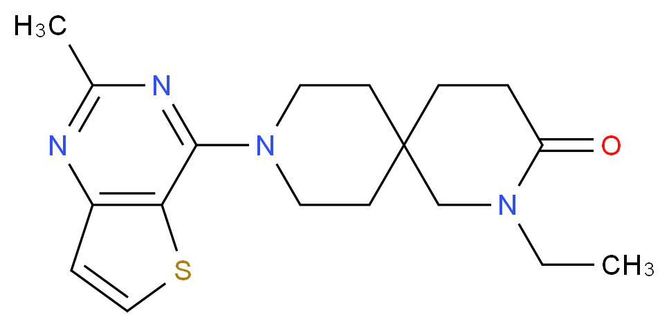 2-ethyl-9-(2-methylthieno[3,2-d]pyrimidin-4-yl)-2,9-diazaspiro[5.5]undecan-3-one_Molecular_structure_CAS_)