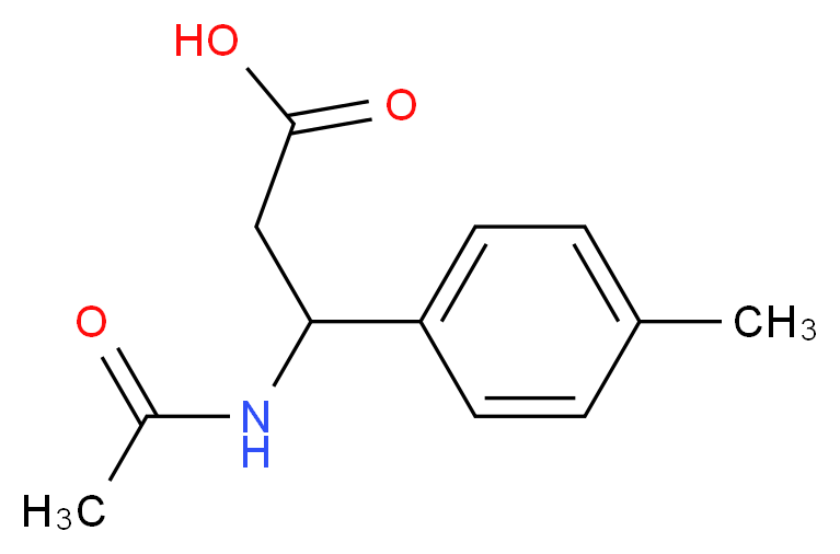 3-(acetylamino)-3-(4-methylphenyl)propanoic acid_Molecular_structure_CAS_886363-72-0)