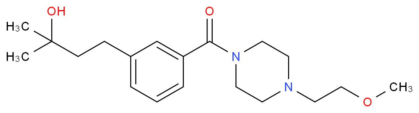 4-(3-{[4-(2-methoxyethyl)-1-piperazinyl]carbonyl}phenyl)-2-methyl-2-butanol_Molecular_structure_CAS_)