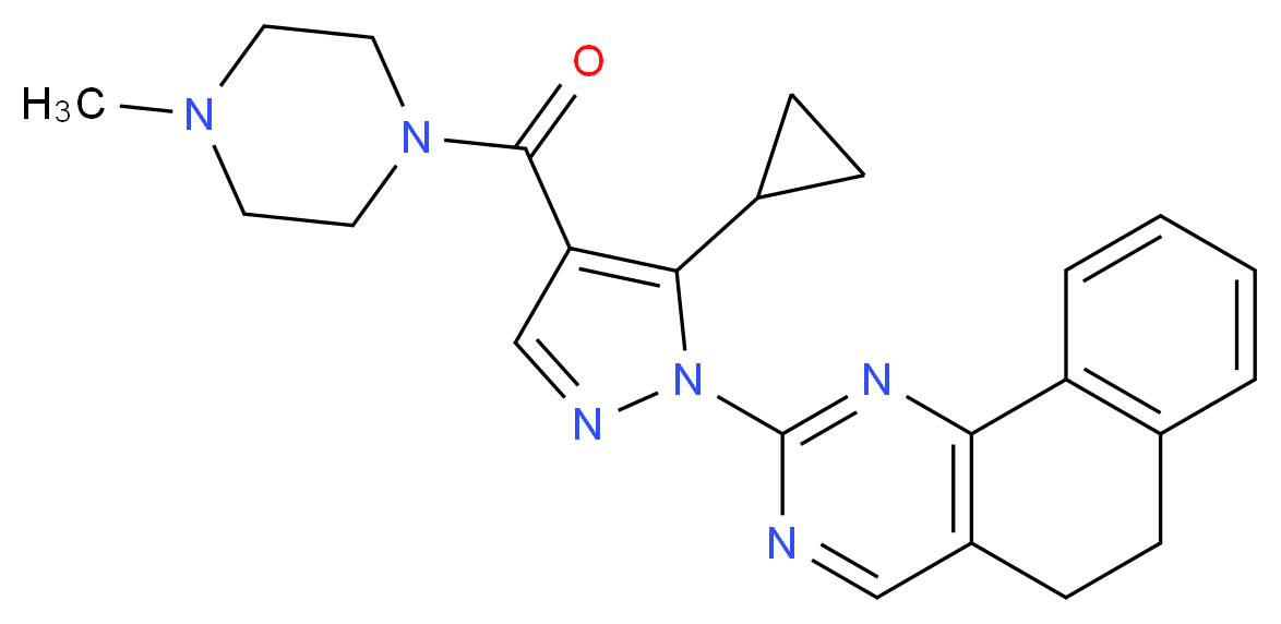 2-{5-cyclopropyl-4-[(4-methyl-1-piperazinyl)carbonyl]-1H-pyrazol-1-yl}-5,6-dihydrobenzo[h]quinazoline_Molecular_structure_CAS_)