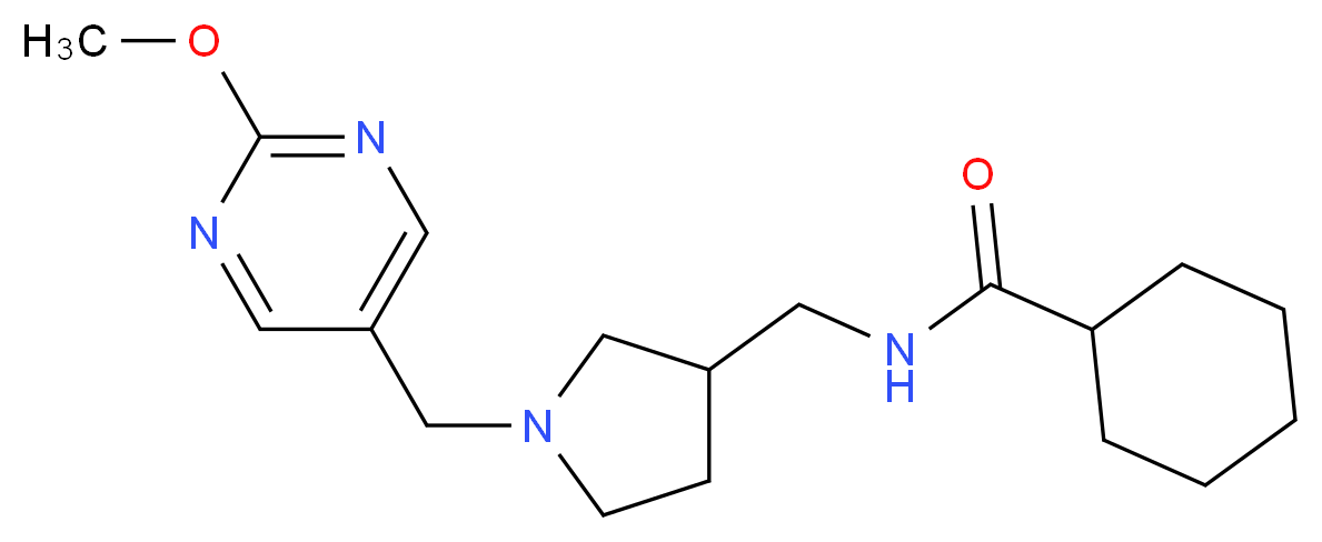 N-({1-[(2-methoxypyrimidin-5-yl)methyl]pyrrolidin-3-yl}methyl)cyclohexanecarboxamide_Molecular_structure_CAS_)