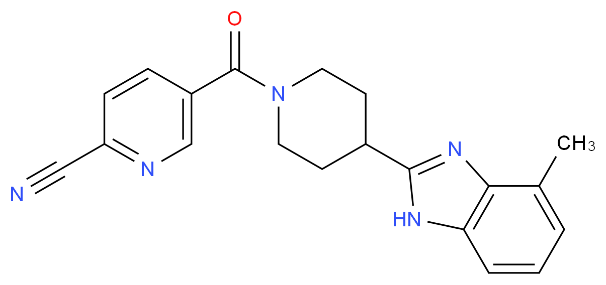 5-{[4-(4-methyl-1H-benzimidazol-2-yl)-1-piperidinyl]carbonyl}-2-pyridinecarbonitrile_Molecular_structure_CAS_)