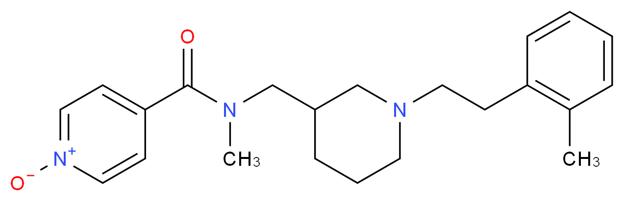 N-methyl-N-({1-[2-(2-methylphenyl)ethyl]-3-piperidinyl}methyl)isonicotinamide 1-oxide_Molecular_structure_CAS_)