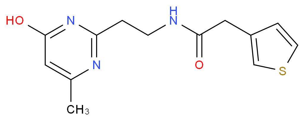 N-[2-(4-hydroxy-6-methyl-2-pyrimidinyl)ethyl]-2-(3-thienyl)acetamide_Molecular_structure_CAS_)