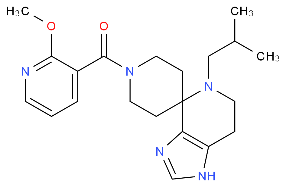 5-isobutyl-1'-[(2-methoxypyridin-3-yl)carbonyl]-1,5,6,7-tetrahydrospiro[imidazo[4,5-c]pyridine-4,4'-piperidine]_Molecular_structure_CAS_)