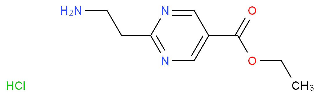 ethyl 2-(2-aminoethyl)pyrimidine-5-carboxylate hydrochloride_Molecular_structure_CAS_1196146-63-0)