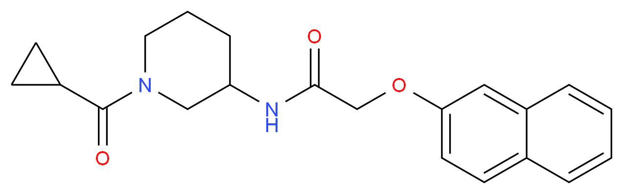 N-[1-(cyclopropylcarbonyl)piperidin-3-yl]-2-(2-naphthyloxy)acetamide_Molecular_structure_CAS_)