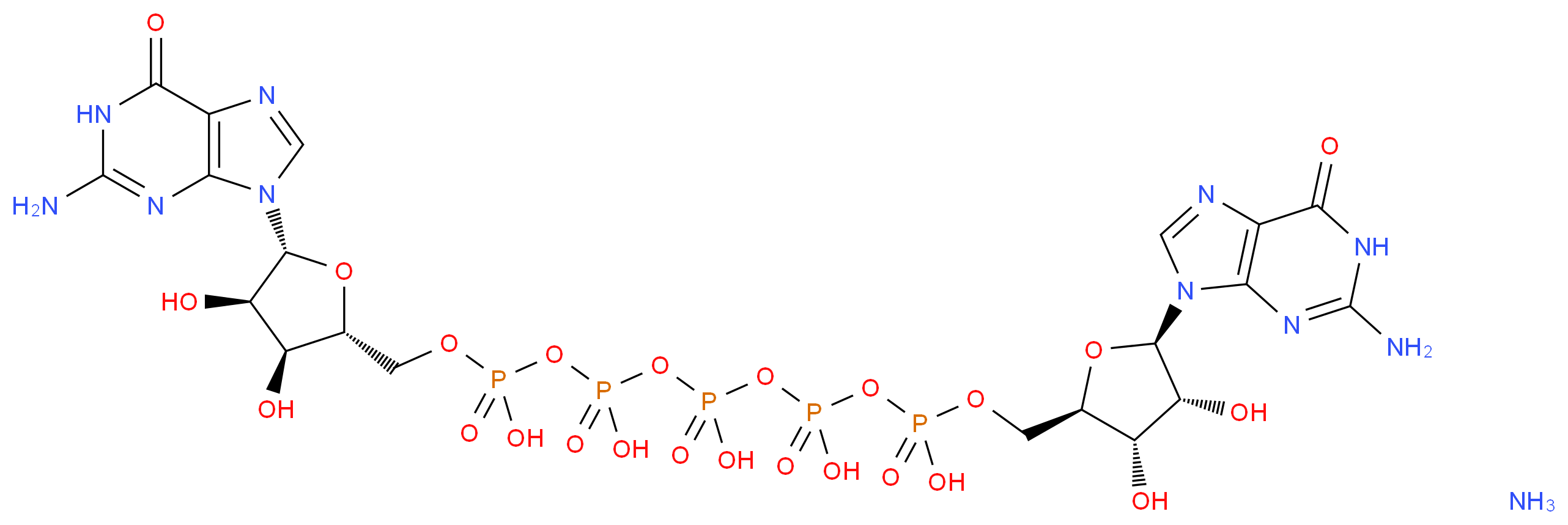 P1,P5-Di(guanosine-5′) pentaphosphate ammonium salt_Molecular_structure_CAS_102783-42-6)
