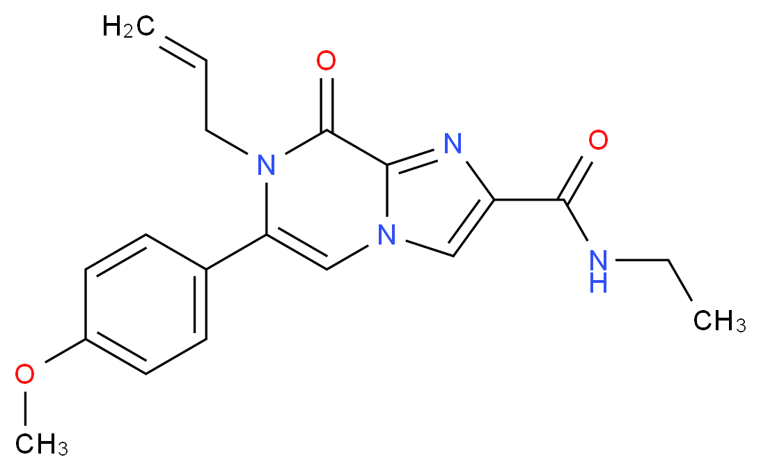 7-allyl-N-ethyl-6-(4-methoxyphenyl)-8-oxo-7,8-dihydroimidazo[1,2-a]pyrazine-2-carboxamide_Molecular_structure_CAS_)