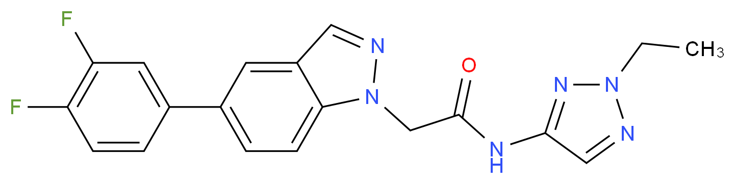 2-[5-(3,4-difluorophenyl)-1H-indazol-1-yl]-N-(2-ethyl-2H-1,2,3-triazol-4-yl)acetamide_Molecular_structure_CAS_)