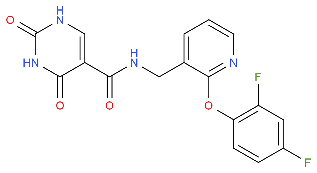 N-{[2-(2,4-difluorophenoxy)pyridin-3-yl]methyl}-2,4-dioxo-1,2,3,4-tetrahydropyrimidine-5-carboxamide_Molecular_structure_CAS_)