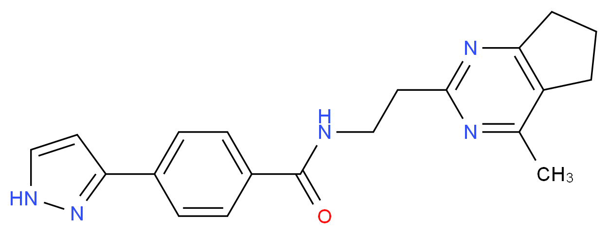 N-[2-(4-methyl-6,7-dihydro-5H-cyclopenta[d]pyrimidin-2-yl)ethyl]-4-(1H-pyrazol-3-yl)benzamide_Molecular_structure_CAS_)