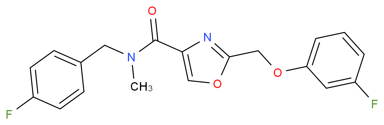 N-(4-fluorobenzyl)-2-[(3-fluorophenoxy)methyl]-N-methyl-1,3-oxazole-4-carboxamide_Molecular_structure_CAS_)