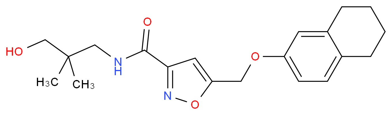 N-(3-hydroxy-2,2-dimethylpropyl)-5-[(5,6,7,8-tetrahydro-2-naphthalenyloxy)methyl]-3-isoxazolecarboxamide_Molecular_structure_CAS_)
