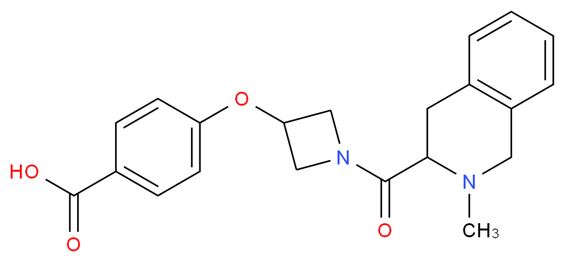 4-({1-[(2-methyl-1,2,3,4-tetrahydro-3-isoquinolinyl)carbonyl]-3-azetidinyl}oxy)benzoic acid_Molecular_structure_CAS_)