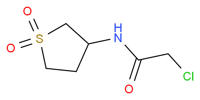 2-Chloro-N-(1,1-dioxo-tetrahydro-1lambda*6*-thiophen-3-yl)-acetamide_Molecular_structure_CAS_)