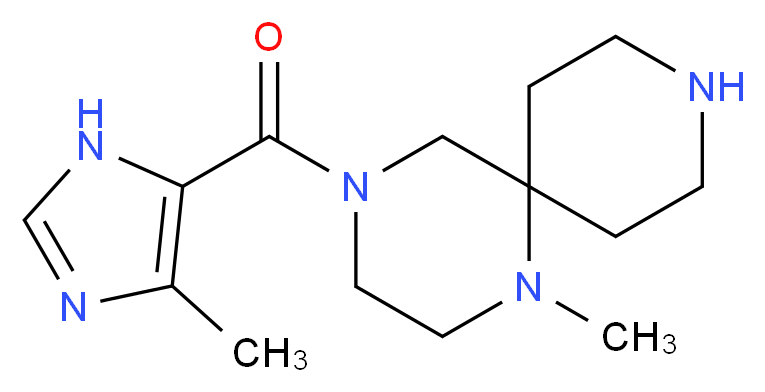 1-methyl-4-[(4-methyl-1H-imidazol-5-yl)carbonyl]-1,4,9-triazaspiro[5.5]undecane_Molecular_structure_CAS_)
