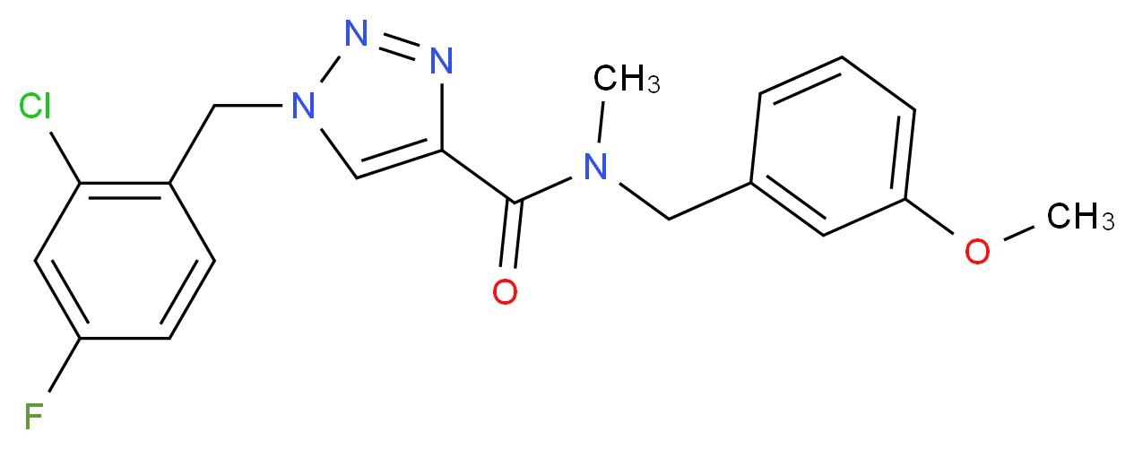 1-(2-chloro-4-fluorobenzyl)-N-(3-methoxybenzyl)-N-methyl-1H-1,2,3-triazole-4-carboxamide_Molecular_structure_CAS_)