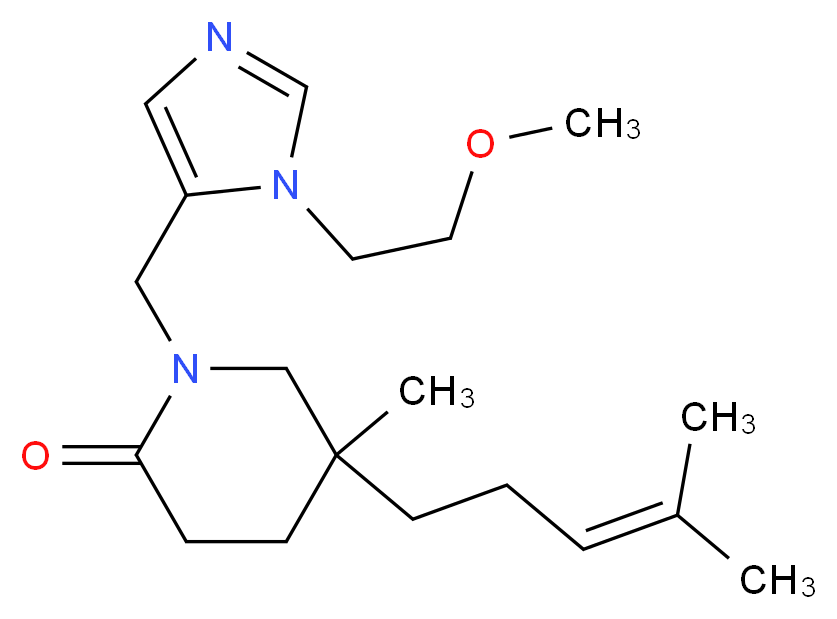 1-{[1-(2-methoxyethyl)-1H-imidazol-5-yl]methyl}-5-methyl-5-(4-methylpent-3-en-1-yl)piperidin-2-one_Molecular_structure_CAS_)