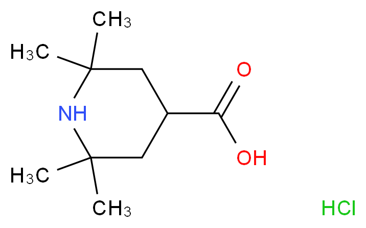 2,2,6,6-Tetramethylpiperidine-4-carboxylic Acid Hydrochloride Salt_Molecular_structure_CAS_54996-07-5)