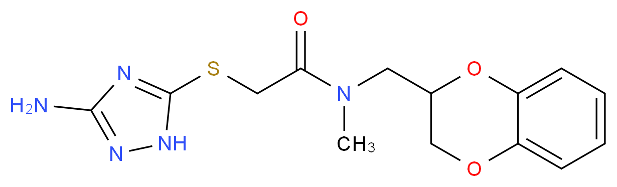 2-[(3-amino-1H-1,2,4-triazol-5-yl)thio]-N-(2,3-dihydro-1,4-benzodioxin-2-ylmethyl)-N-methylacetamide_Molecular_structure_CAS_)