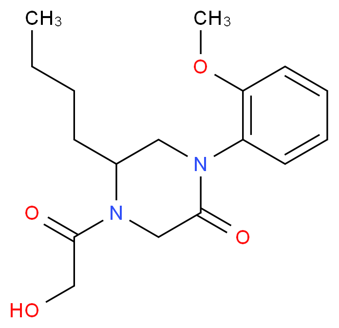 5-butyl-4-glycoloyl-1-(2-methoxyphenyl)-2-piperazinone_Molecular_structure_CAS_)