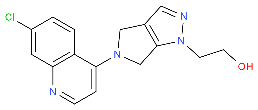 2-[5-(7-chloroquinolin-4-yl)-5,6-dihydropyrrolo[3,4-c]pyrazol-1(4H)-yl]ethanol_Molecular_structure_CAS_)