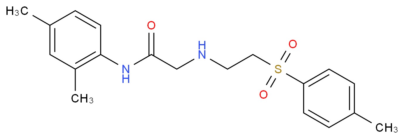 N-(2,4-dimethylphenyl)-2-({2-[(4-methylphenyl)sulfonyl]ethyl}amino)acetamide_Molecular_structure_CAS_)