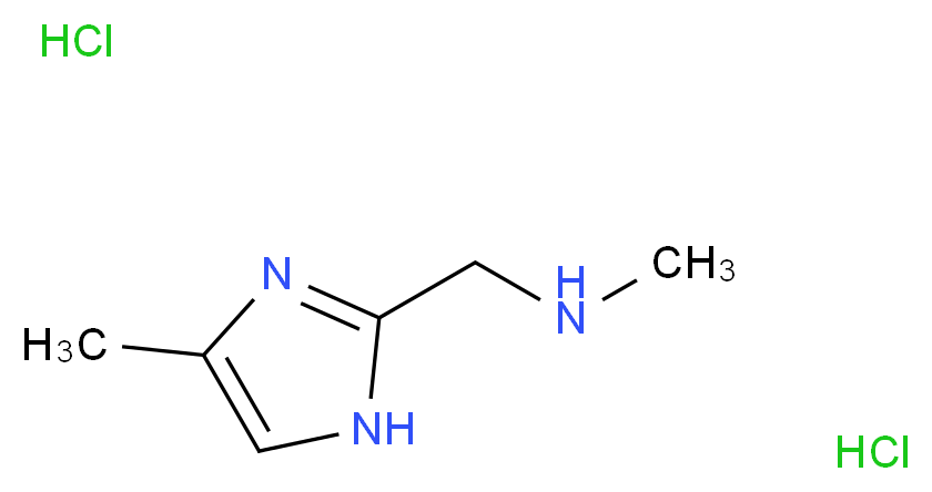 N-Methyl-1-(4-methyl-1H-imidazol-2-yl)methanamine dihydrochloride_Molecular_structure_CAS_)