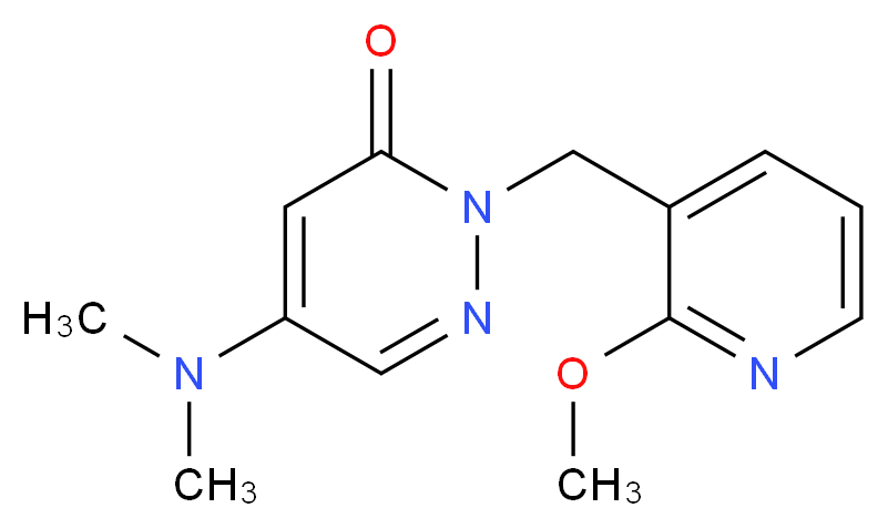 5-(dimethylamino)-2-[(2-methoxypyridin-3-yl)methyl]pyridazin-3(2H)-one_Molecular_structure_CAS_)