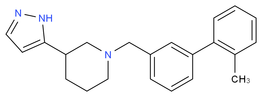 1-[(2'-methyl-3-biphenylyl)methyl]-3-(1H-pyrazol-5-yl)piperidine_Molecular_structure_CAS_)