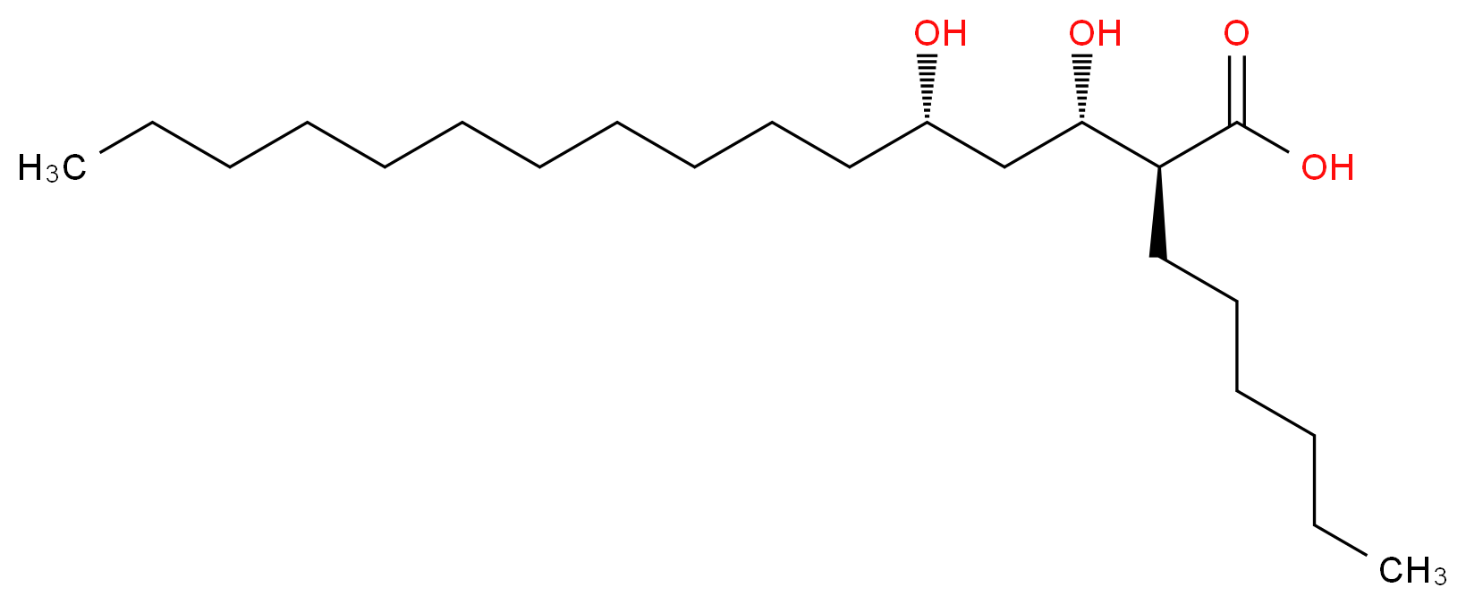 (2S,3S,5S)-2-Hexyl-3,5-dihydroxyhexadecanoic Acid _Molecular_structure_CAS_130793-30-5)