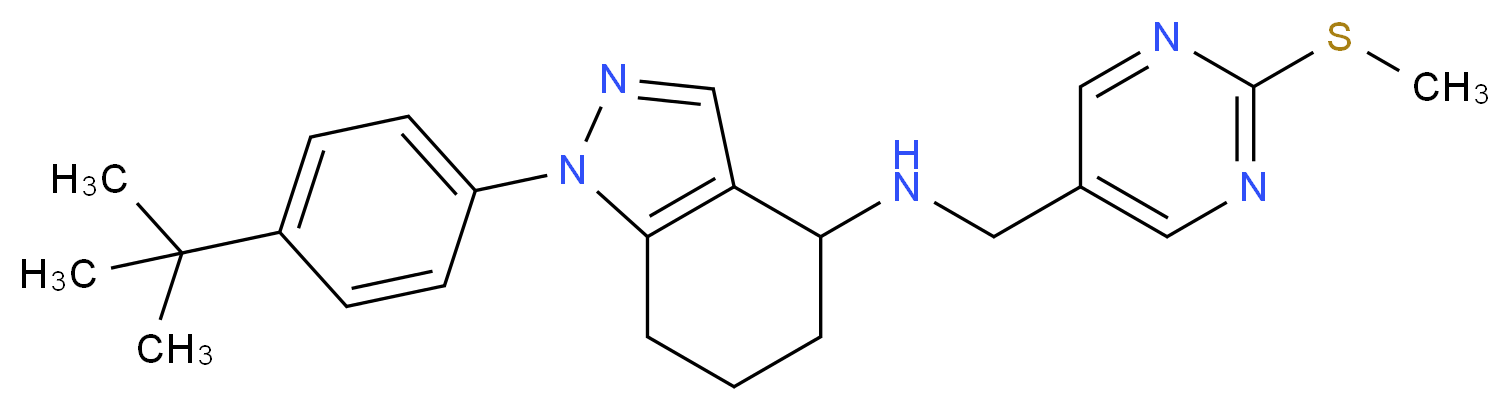 1-(4-tert-butylphenyl)-N-{[2-(methylthio)-5-pyrimidinyl]methyl}-4,5,6,7-tetrahydro-1H-indazol-4-amine_Molecular_structure_CAS_)