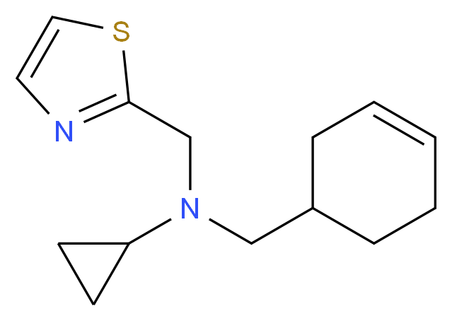 (cyclohex-3-en-1-ylmethyl)cyclopropyl(1,3-thiazol-2-ylmethyl)amine_Molecular_structure_CAS_)