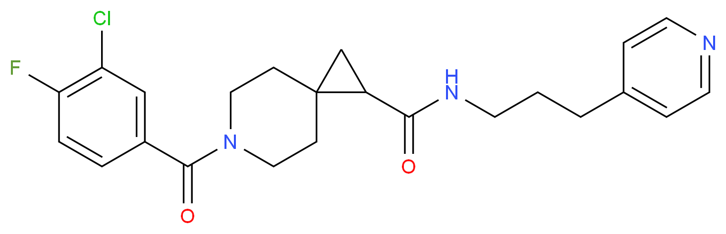 6-(3-chloro-4-fluorobenzoyl)-N-[3-(4-pyridinyl)propyl]-6-azaspiro[2.5]octane-1-carboxamide_Molecular_structure_CAS_)