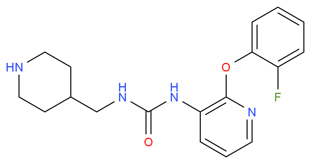 N-[2-(2-fluorophenoxy)pyridin-3-yl]-N'-(piperidin-4-ylmethyl)urea_Molecular_structure_CAS_)