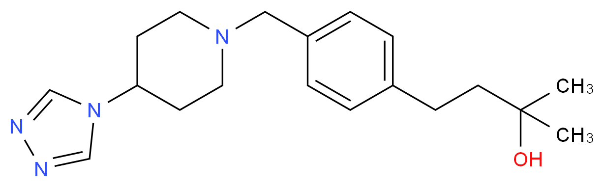 2-methyl-4-(4-{[4-(4H-1,2,4-triazol-4-yl)-1-piperidinyl]methyl}phenyl)-2-butanol_Molecular_structure_CAS_)