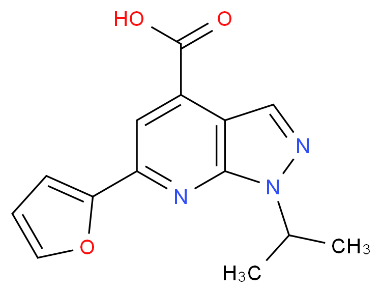 6-(Furan-2-yl)-1-isopropyl-1H-pyrazolo[3,4-b]pyridine-4-carboxylic acid_Molecular_structure_CAS_900137-06-6)