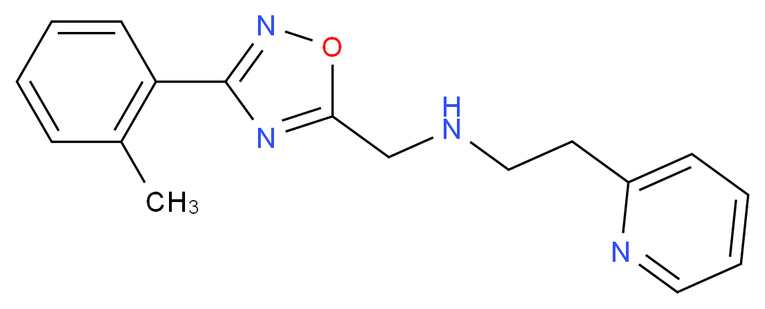 N-{[3-(2-methylphenyl)-1,2,4-oxadiazol-5-yl]methyl}-2-pyridin-2-ylethanamine_Molecular_structure_CAS_)