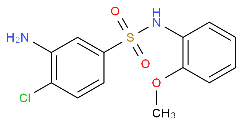 3-Amino-4-chloro-N-(2-methoxy-phenyl)-benzenesulfonamide_Molecular_structure_CAS_)