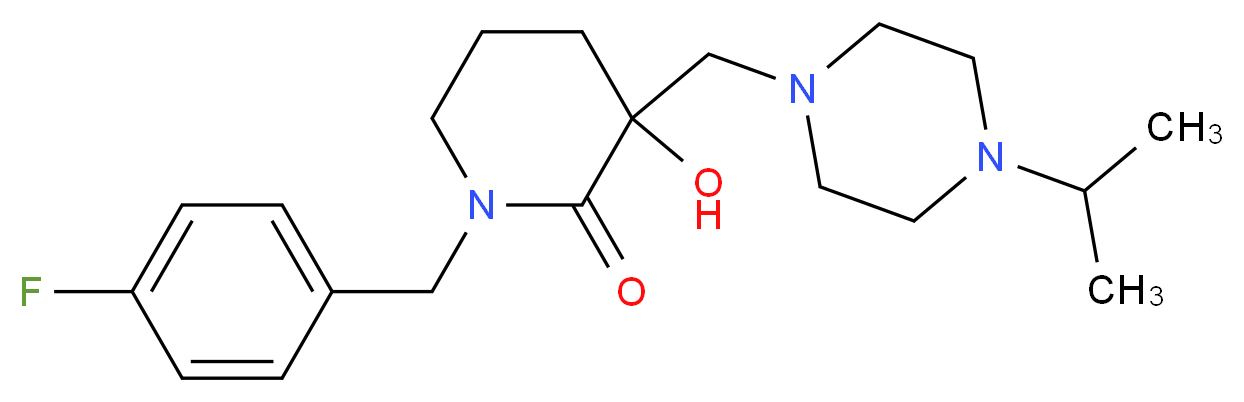 1-(4-fluorobenzyl)-3-hydroxy-3-[(4-isopropyl-1-piperazinyl)methyl]-2-piperidinone_Molecular_structure_CAS_)