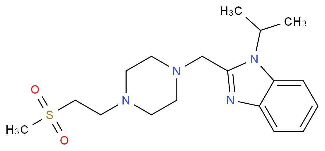 1-isopropyl-2-({4-[2-(methylsulfonyl)ethyl]piperazin-1-yl}methyl)-1H-benzimidazole_Molecular_structure_CAS_)