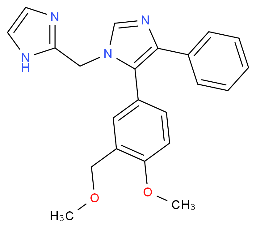 1-(1H-imidazol-2-ylmethyl)-5-[4-methoxy-3-(methoxymethyl)phenyl]-4-phenyl-1H-imidazole_Molecular_structure_CAS_)