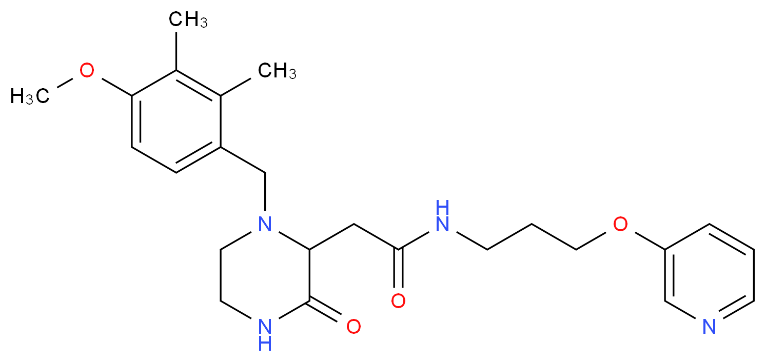 2-[1-(4-methoxy-2,3-dimethylbenzyl)-3-oxo-2-piperazinyl]-N-[3-(3-pyridinyloxy)propyl]acetamide_Molecular_structure_CAS_)