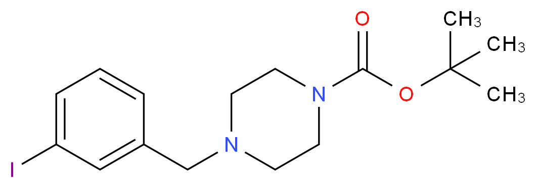 tert-butyl 4-(3-iodobenzyl)tetrahydro-1(2H)-pyrazinecarboxylate_Molecular_structure_CAS_850375-09-6)