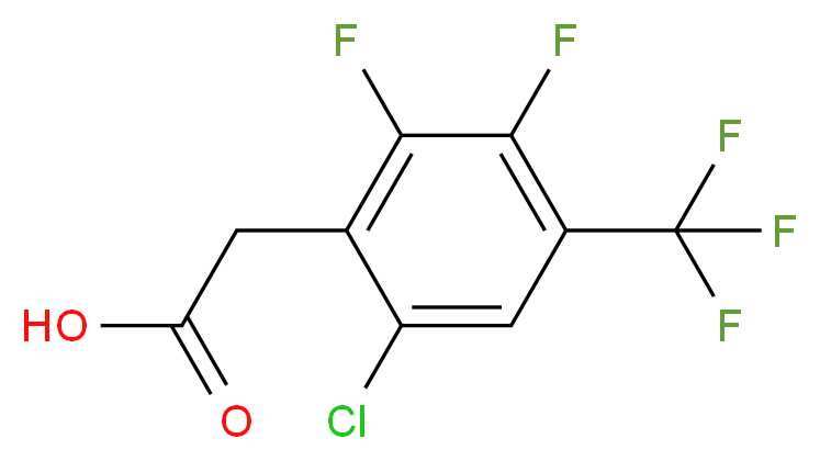 6-Chloro-2,3-difluoro-4-(trifluoromethyl)phenylacetic acid 98%_Molecular_structure_CAS_)