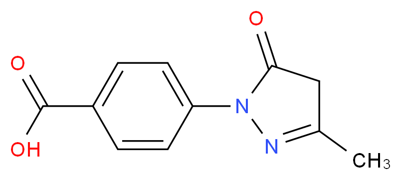 4-(3-Methyl-5-oxo-2-pyrazolin-1-yl)benzoic acid_Molecular_structure_CAS_60875-16-3)